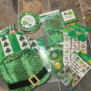 Big assortment of St. Patrick’s decorations